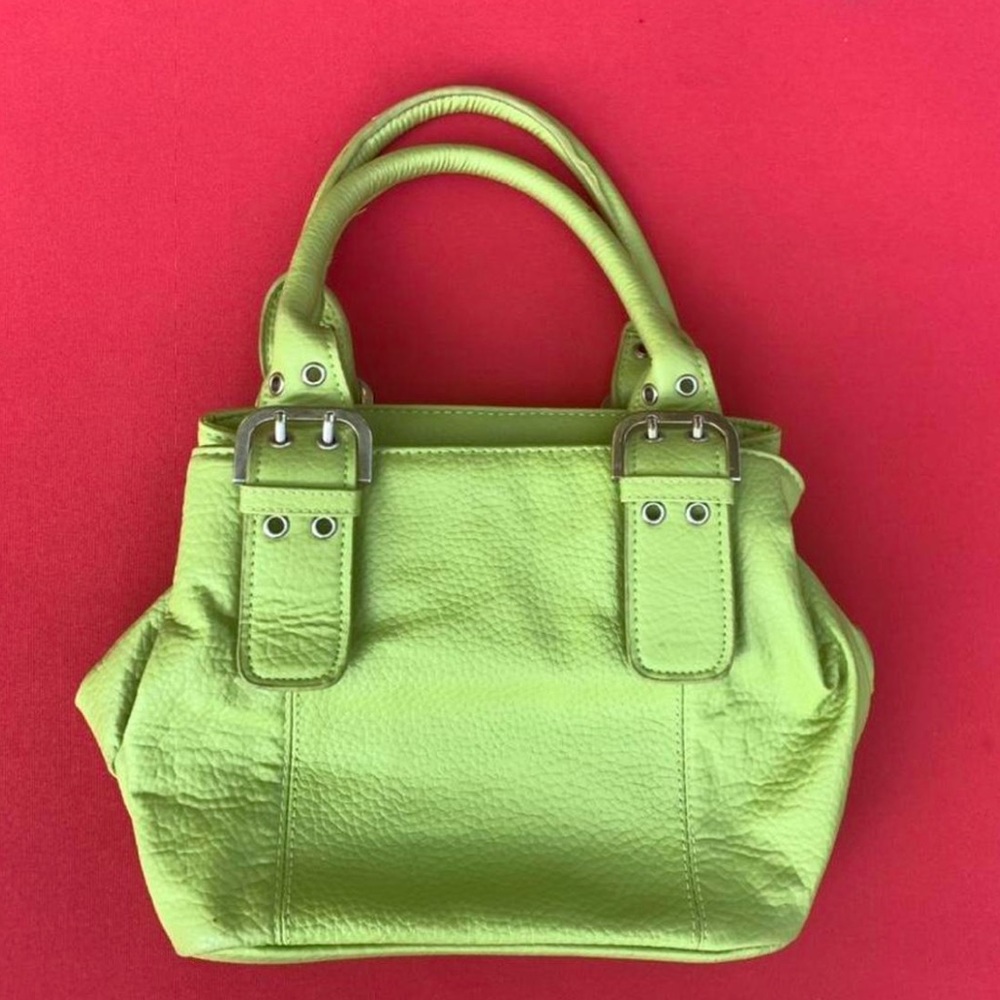 Bright  green Textured bag